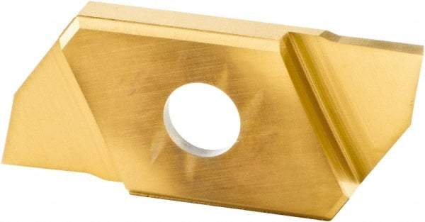 Kennametal - KPK100 KC5020P Grade, 0.0394" Cutting Width, Carbide Cutoff Insert - 15° Right Hand Lead Angle, TiCN Coated, Double End - Eagle Tool & Supply