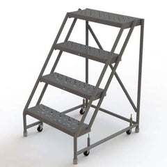 TRI-ARC - Rolling & Wall Mounted Ladders & Platforms Type: Rolling Warehouse Ladder Style: Rolling Platform Ladder - Eagle Tool & Supply