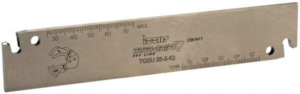 Iscar - 1.378" Blade Height, 0.157" Blade Width, 7.087" OAL, Neutral Cut, Single End Indexable Cut-Off Blade - TGSU Blade, Tang-GripIQ Series - Eagle Tool & Supply
