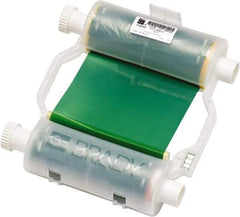 Brady - 4.33" Wide x 2,400" Long, Green Resin Ribbon Printer Ribbon - For BBP30 Label Printer, BBP33 Label Printer, BBP35 Multicolor Sign & Label Printer, BBP37 Color & Cut Sign & Label Printer, BradyPrinter S3100, BBP31 Sign & Label Printer - Eagle Tool & Supply