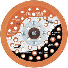 Dynabrade - 5" Diam Hook & Loop Disc Backing Pad - 5/16" Shank Diam, Medium Density, 13,000 RPM - Eagle Tool & Supply