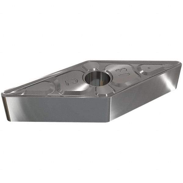 Iscar - VNMG333 TF Grade IC807 Carbide Turning Insert - TiAlN/TiN Finish, 35° Diamond, 3/8" Inscr Circle, 3/16" Thick, 3/64" Corner Radius - Eagle Tool & Supply