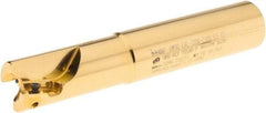 Iscar - 1" Cut Diam, 0.531" Max Depth of Cut, 1" Shank Diam, 5-1/2" OAL, Indexable Square Shoulder End Mill - Cylindrical Shank, 90° Lead Angle, Through Coolant, Series Helialu - Eagle Tool & Supply