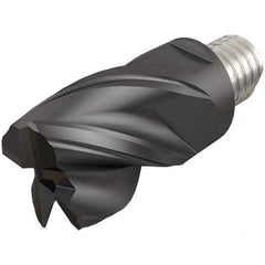 Iscar - MM EC Grade IC908 Carbide End Milling Tip Insert - TiAlN Finish, 4 Flutes, 12.7mm Cutting Diam, 9.5mm Depth of Cut, 16.5mm Extension, 38° Helix - Eagle Tool & Supply