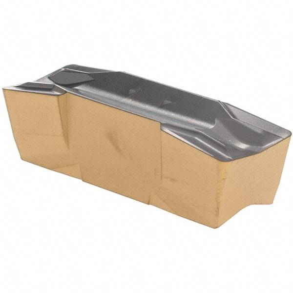 Iscar - 1000E080GIF Grade IC808, 10mm Cutting Width Carbide Grooving Insert - 27mm Max Depth of Cut, Neutral, 0.8mm Corner Radius, TiAlN Finish - Eagle Tool & Supply