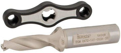 Iscar - 0.472 to 0.508" Diam, 3xD, 1.41" Max Depth, 5/8" Shank Diam, 3.97" OAL, Replaceable Tip Drill - IDK, IDM, IDN, IDP Insert, DSM Toolholder, Series ChamDrillJet - Eagle Tool & Supply