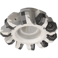 Iscar - 2.99" Cut Diam, 1" Arbor Hole, 0.217" Max Depth of Cut, 45° Indexable Chamfer & Angle Face Mill - 5 Inserts, ON.U 0806 Insert, Right Hand Cut, 5 Flutes, Series 16Mill - Eagle Tool & Supply