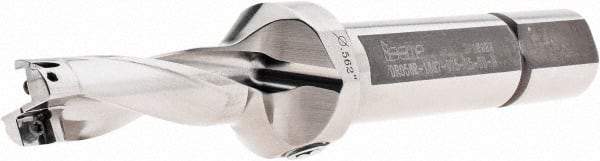 Iscar - 1.69" Max Drill Depth, 3xD, 9/16" Diam, Indexable Insert Drill - 3/4" Shank Diam, Straight Shank - Eagle Tool & Supply