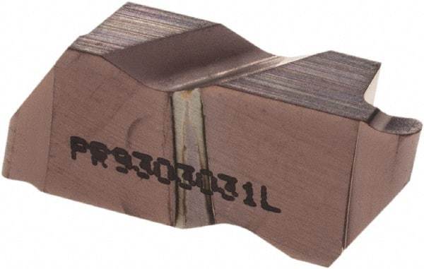 Kyocera - 3031KCRP Grade PR930, 1/16" Cutting Width Carbide Grooving Insert - 3/32" Max Depth of Cut, Left Hand, 0.031" Corner Radius, TiCN Finish - Eagle Tool & Supply