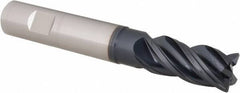 Iscar - 3/4", 4 Flute, Single End, Solid Carbide, Corner Chamfer End Mill - 5" OAL, 38° Helix, Right Hand Flute, 1-1/2" LOC, Right Hand Cut - Eagle Tool & Supply