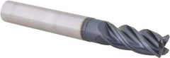 Iscar - 8mm, 4 Flute, Single End, Solid Carbide, Corner Chamfer End Mill - 63mm OAL, 38° Helix, Right Hand Flute, 18mm LOC, Right Hand Cut - Eagle Tool & Supply