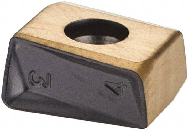 Iscar - T490 LNHT080408 Grade IC808 Carbide Milling Insert - TiAlN/AlTiN/TiN Finish, 0.2819" Thick, 0.8mm Corner Radius - Eagle Tool & Supply