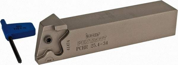Iscar - PCH, Right Hand, 0.394" Max Depth of Cut, 0.059 to 0.157" Groove Width, Indexable Grooving Tool Holder - PENTA 34.. Insert Compatibility, 1" Shank Height, 1" Shank Width, 5-1/2" OAL - Eagle Tool & Supply