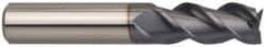 Guhring - 1", 1-1/2" LOC, 1" Shank Diam, 4" OAL, 3 Flute, Solid Carbide Square End Mill - Single End, FIREX Finish, Spiral Flute, 45° Helix, Centercutting, Right Hand Cut, Right Hand Flute, Series 3173 - Eagle Tool & Supply