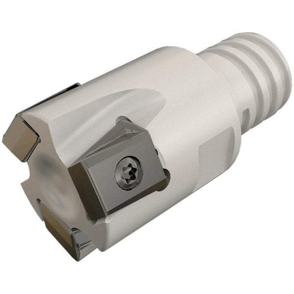 Iscar - 5/8" Cut Diam, 0.315" Max Depth of Cut, 0.78" OAL, Indexable Square Shoulder End Mill - T490 LN.T 0804 Inserts, T10 Modular Connection, 90° Lead Angle, Through Coolant, Series Helitang - Eagle Tool & Supply