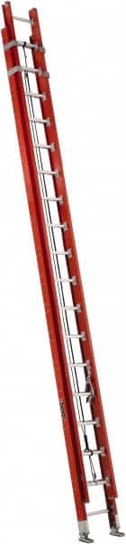 Louisville - 36' High, Type IA Rating, Fiberglass Industrial Extension Ladder - Eagle Tool & Supply