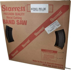 Starrett - 3/8" x 100' x 0.025" Bi-Metal Band Saw Blade Coil Stock - 8 to 12 TPI, Toothed Edge, Straight Form, Raker Set, No Rake Angle, Variable Pitch, Contour Cutting - Eagle Tool & Supply