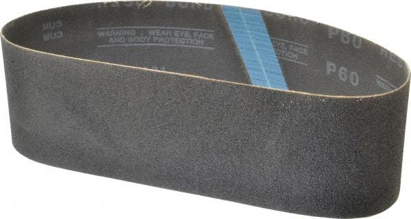 Made in USA - 3" Wide x 24" OAL, 60 Grit, Silicon Carbide Abrasive Belt - Silicon Carbide, Medium, Coated, X/Y Weighted Cloth Backing, Wet/Dry, Series S181 - Eagle Tool & Supply