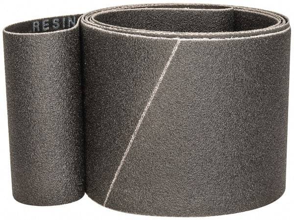 Made in USA - 4" Wide x 106" OAL, 80 Grit, Silicon Carbide Abrasive Belt - Silicon Carbide, Medium, Coated, X/Y Weighted Cloth Backing, Wet/Dry, Series S181 - Eagle Tool & Supply