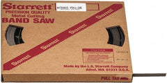 Starrett - 1/2" x 100' x 0.025" Bi-Metal Band Saw Blade Coil Stock - 10 to 14 TPI, Toothed Edge, Straight Form, Raker Set, No Rake Angle, Variable Pitch, Contour Cutting - Eagle Tool & Supply