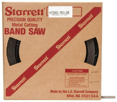 Starrett - 1/2" x 100' x 0.035" Bi-Metal Band Saw Blade Coil Stock - 6 to 10 TPI, Toothed Edge, Hook Form, Raker Set, Positive Angle, Variable Pitch, Contour Cutting - Eagle Tool & Supply