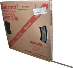 Starrett - 1/2" x 100' x 0.035" Bi-Metal Band Saw Blade Coil Stock - 10 TPI, Toothed Edge, Straight Form, Raker Set, No Rake Angle, Constant Pitch, Contour Cutting - Eagle Tool & Supply