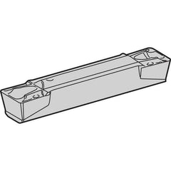 Kennametal - 0305A4G GUP Grade KCP10, 3.05mm Cutting Width Carbide Grooving Insert - 3mm Max Depth of Cut, Neutral, 0.4mm Corner Radius, TiAlN Finish - Eagle Tool & Supply
