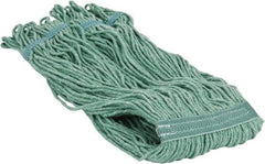 PRO-SOURCE - 5" Green Head Band, Large PET Loop End Mop Pad - 4 Ply, Quick Change Connection, Use for General Purpose - Eagle Tool & Supply