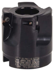 Kennametal - 6 Inserts, 2-1/2" Cut Diam, 3/4" Arbor Diam, 0.389" Max Depth of Cut, Indexable Square-Shoulder Face Mill - 0/90° Lead Angle, 1.575" High, EC10.., EP10.. Insert Compatibility, Series Mill 1-10 - Eagle Tool & Supply