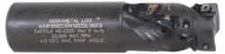 Kennametal - 1" Cut Diam, 0.74" Max Depth of Cut, 1" Shank Diam, 4.8" OAL, Indexable Square Shoulder Helical End Mill - EC10.., EP10.. Inserts, Cylindrical Shank, 0° Lead Angle - Eagle Tool & Supply