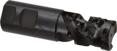 Kennametal - 1-1/4" Cut Diam, 1.764" Max Depth of Cut, 1-1/4" Shank Diam, 4.371" OAL, Indexable Square Shoulder Helical End Mill - EC10.., EP10.. Inserts, Weldon Shank, 0° Lead Angle - Eagle Tool & Supply