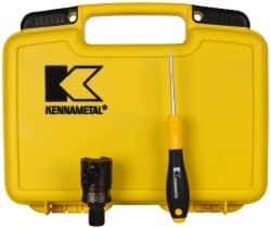 Kennametal - 1-1/4" Cut Diam, 0.735" Max Depth of Cut, 1.614" OAL, Indexable Square Shoulder Helical End Mill - EC10.., EP10.. Inserts, M16 Modular Connection, 0° Lead Angle - Eagle Tool & Supply
