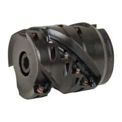 Kennametal - 15 Inserts, 2" Cut Diam, 3/4" Arbor Diam, 1.745" Max Depth of Cut, Indexable Square-Shoulder Face Mill - 0/90° Lead Angle, 2.4" High, EC10.., EP10.. Insert Compatibility, Series Mill 1-10 - Eagle Tool & Supply