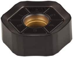 Kennametal - HNPJ535 HD Grade KCK15 Carbide Milling Insert - TiN/TiCN/Al2O3 Finish, 0.215" Thick, 5/8" Inscribed Circle, 1.2mm Corner Radius - Eagle Tool & Supply