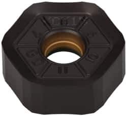 Kennametal - HNPJ535 GD Grade KCK15 Carbide Milling Insert - TiN/TiCN/Al2O3 Finish, 0.2189" Thick, 5/8" Inscribed Circle, 1.2mm Corner Radius - Eagle Tool & Supply