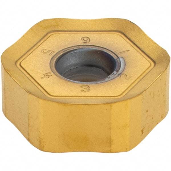 Kennametal - HNPJ535 GD Grade KC725M Carbide Milling Insert - TiN/TiCN/TiN Finish, 0.2189" Thick, 5/8" Inscribed Circle, 1.2mm Corner Radius - Eagle Tool & Supply