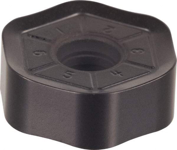 Kennametal - HNPJ53511 HD Grade KCK15 Carbide Milling Insert - TiN/TiCN/Al2O3 Finish, 0.2142" Thick, 5/8" Inscribed Circle, 4.34mm Corner Radius - Eagle Tool & Supply
