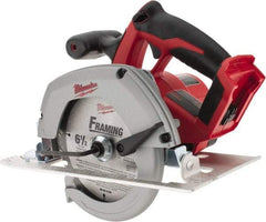 Milwaukee Tool - 18 Volt, 6-1/2" Blade, Cordless Circular Saw - 3,200 RPM, Lithium-Ion Batteries Not Included - Eagle Tool & Supply