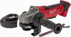 Milwaukee Tool - 4-1/2" Wheel Diam, 9,000 RPM, Cordless Cutoff & Cutoff-Grinder Tool - Right Angle Handle - Eagle Tool & Supply