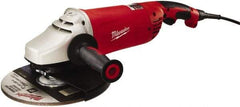 Milwaukee Tool - 7 & 9" Wheel Diam, 6,000 RPM, Corded Angle & Disc Grinder - 5/8-11 Spindle, 120 Volts, 15 Amps, Front Exhaust - Eagle Tool & Supply