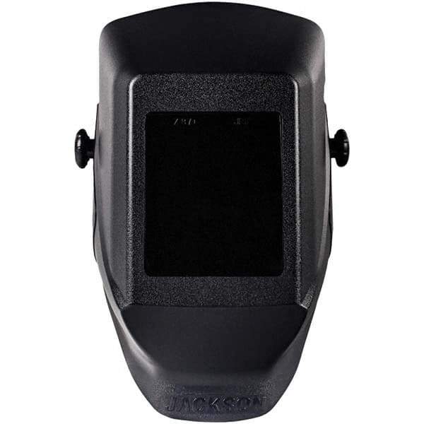 Jackson Safety - 4-1/2" Window Width x 5-1/4" Window Height, 10 Shade Fixed Shade Lens, Fixed Front Welding Helmet - Black Thermoplastic - Eagle Tool & Supply