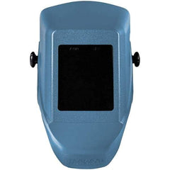 Jackson Safety - 4-1/2" Window Width x 5-1/4" Window Height, 10 Shade Fixed Shade Lens, Fixed Front Welding Helmet - Blue Thermoplastic - Eagle Tool & Supply