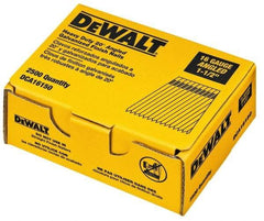 DeWALT - 16 Gauge 1-1/2" Long Finishing Nails for Power Nailers - Grade 2 Steel, Galvanized Finish, Angled Stick Collation - Eagle Tool & Supply