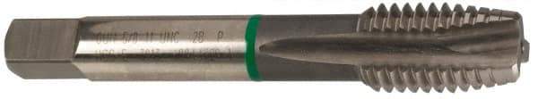 Guhring - M16x2.00 Metric Coarse, 4 Flute, Bright Finish, Cobalt Spiral Point Tap - Plug Chamfer, Right Hand Thread, 3.811" OAL, 0.945" Thread Length, 0.48" Shank Diam, 6H Class of Fit, Series 3912 - Exact Industrial Supply
