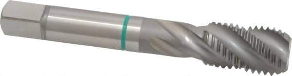 Guhring - M16x2.00 Metric Coarse 4 Flute 6H Modified Bottoming Spiral Flute Tap - Cobalt, Bright Finish, 3-13/16" OAL, Right Hand Flute, Right Hand Thread, Series 3918 - Eagle Tool & Supply