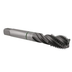 Guhring - 5/8-11 UNC 4 Flute 2B Modified Bottoming Spiral Flute Tap - Cobalt, Bright Finish, 3-13/16" OAL, Right Hand Flute, Right Hand Thread, Series 3919 - Eagle Tool & Supply