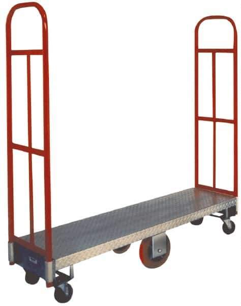 Win-Holt - 2,000 Lb Capacity Aluminum Warehouse Truck - Aluminum Tubular Deck, 22" OAW - Eagle Tool & Supply