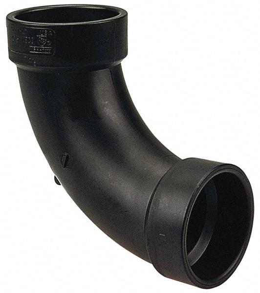 NIBCO - 3", ABS Drain, Waste & Vent Pipe 90 Long Radius Elbow - Hub x Hub - Eagle Tool & Supply