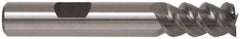 Hertel - 5/8" Diam, 1-5/8" LOC, 3 Flute Powdered Metal Roughing & Finishing Square End Mill - Uncoated, 3-3/4" OAL, 5/8" Shank Diam, Weldon Shank, 60° Helix, Centercutting - Eagle Tool & Supply