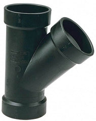 NIBCO - 6 x 6 x 4", ABS Drain, Waste & Vent Pipe - Hub x Hub x Hub - Eagle Tool & Supply